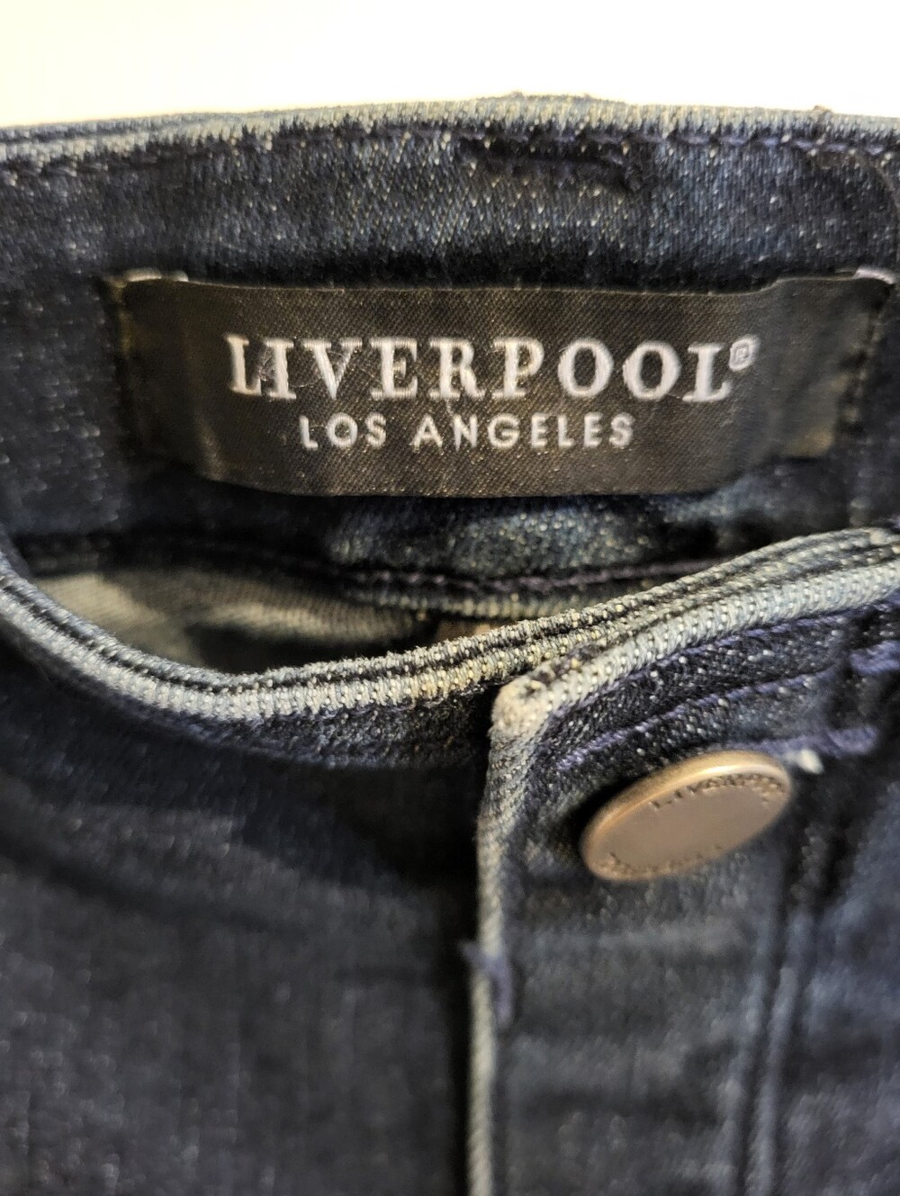 Liverpool Gia Glider Slim Fit Dark Blue Pull On Jeans. Size 6/28 Petite - Picture 2 of 15